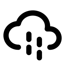 Cloud Rain Line Icon