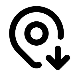 Map Pin Down Line Icon