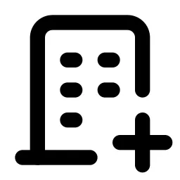 Building Plus Line Icon