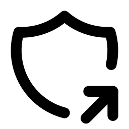 Shield Share Line Icon