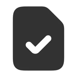 Document Check Fill Icon