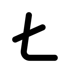 Currency Litecoin Line Icon