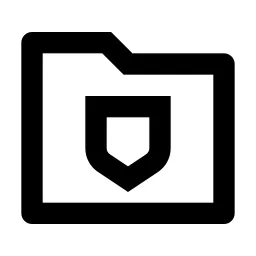 Folder Shield Line Icon