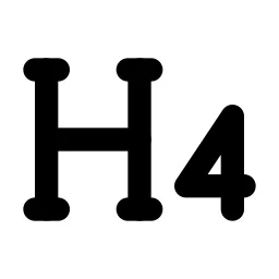 H 4 Line Icon