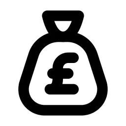 Tax Pound Line Icon