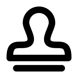 Rubber Stamp Line Icon