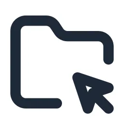 Folder Cursor Line Icon