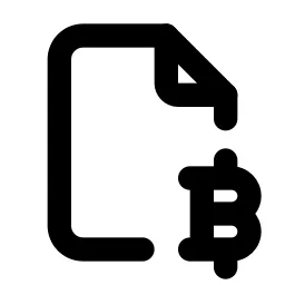 File Bitcoin Line Icon