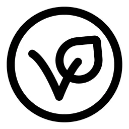 Vegan Circle Icon