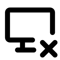 Device Desktop X Line Icon
