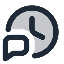 Clock Chat Duotone Icon